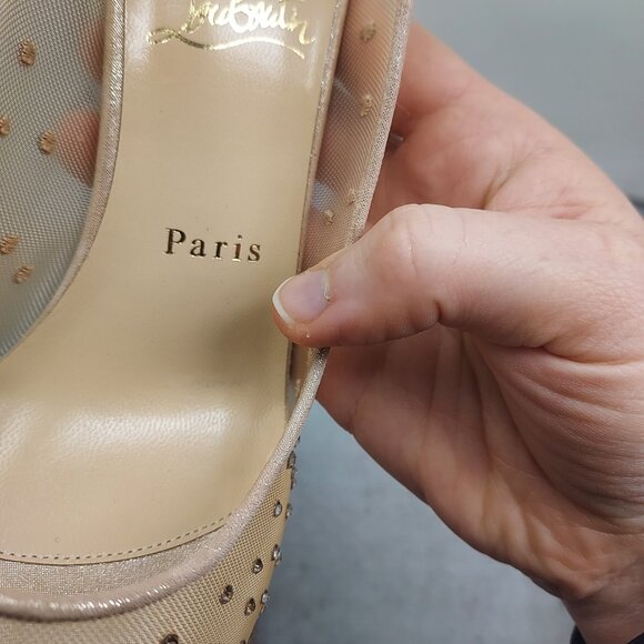 Christian Louboutin Follies Crystal Bridal Wedding Strass Pump - Picture 9 of 12